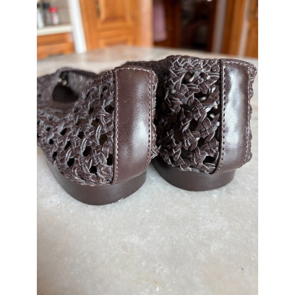 MADEWELL size 10 The Ruth Ballet Flat Woven Leather NU881 Chocolate Brown NWOB - Picture 8 of 9